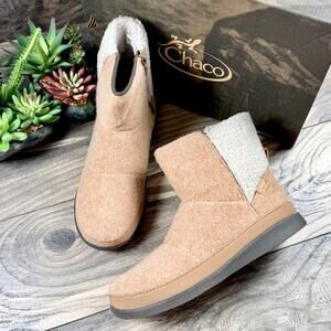 NIB Chaco Revel Tall 6.5M Ankle Soft Felt Ankle Boots Brown Sugar 37.5